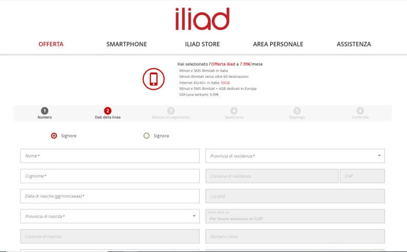 Come passare a Iliad tramite Web