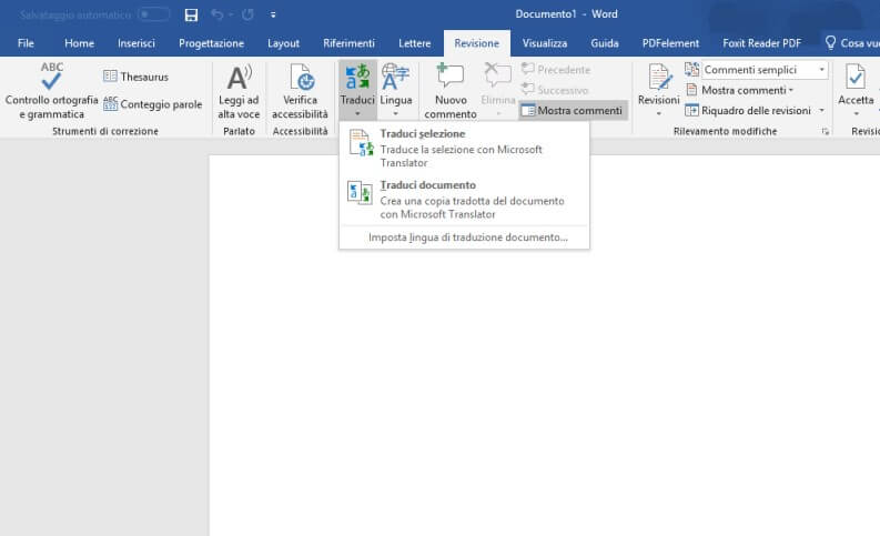 Tradurre file con word