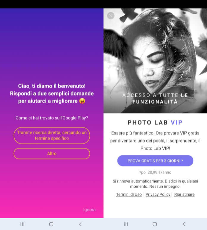 Photo Lab Benvenuto Vip