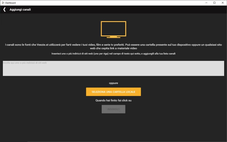 Inserimento fonti di canali Veezie