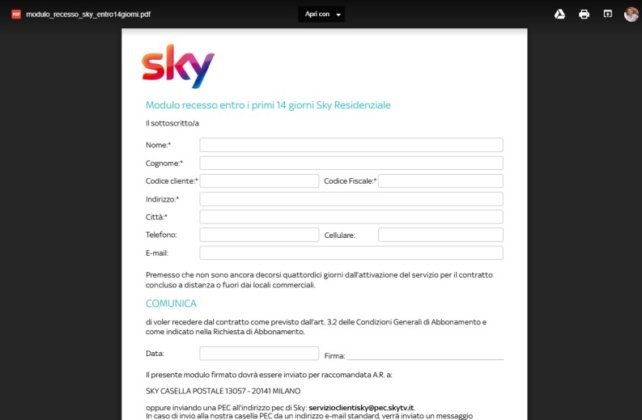Disdetta Sky: come disdire l'abbonamento senza penali | GiardiniBlog