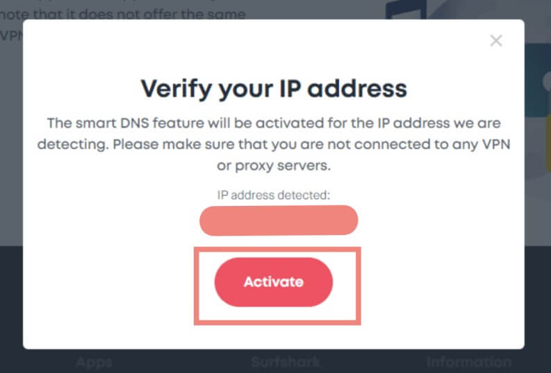 Smart DNS surfshark verifica ip