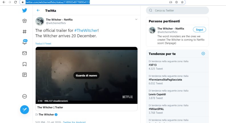 link per Scaricare video da Twitter