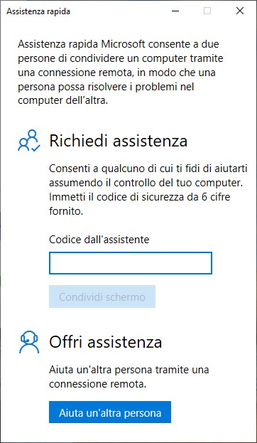 condivisione schermo Windows 10