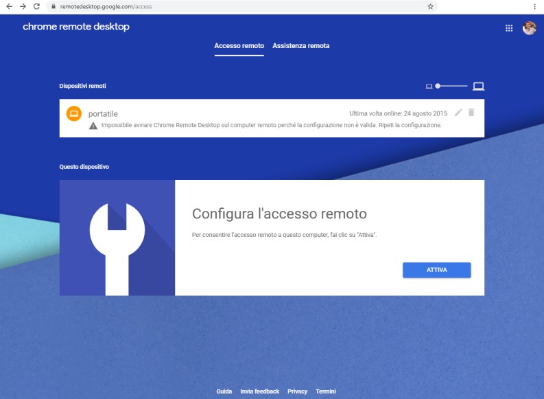 condividere schermo tramite Chrome