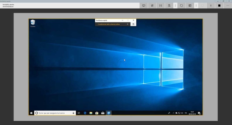 condividere lo schermo su Windows 10