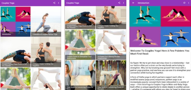 Posizioni Yoga per due: Couples Yoga Android