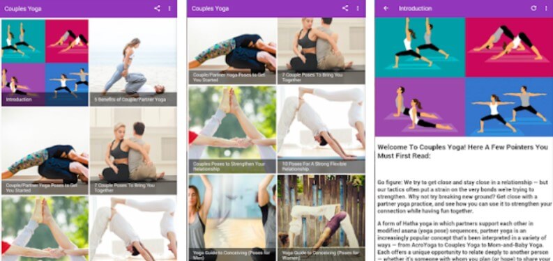 Yoga Positions for Two: Android Yoga Couples