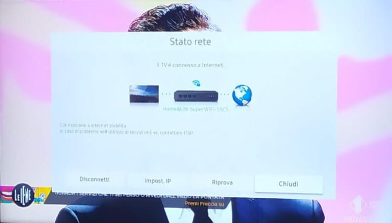 Stato rete TV Samsung