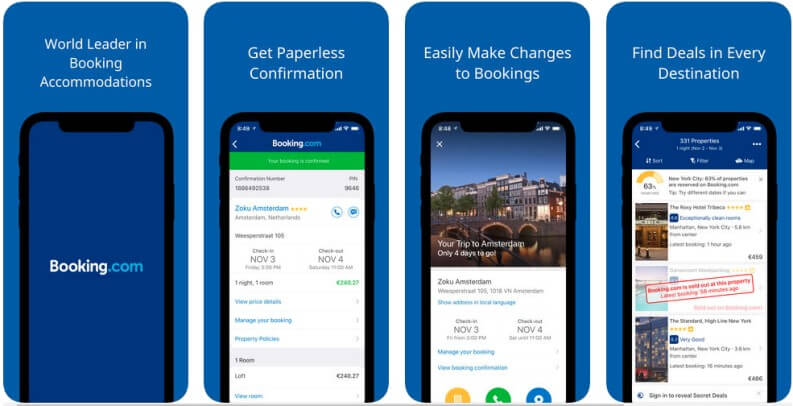 App per viaggi trovare hotel booking