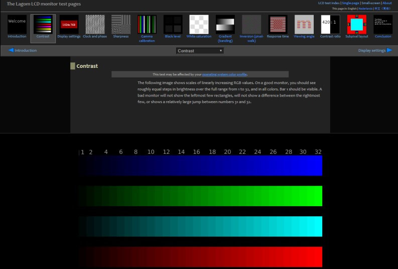 The Lagom LCD Monitor Test