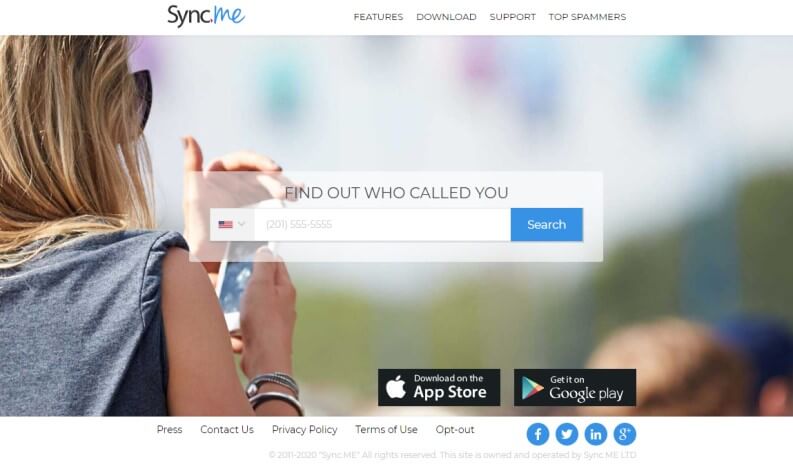 Sync.me elenco telefonico di numeri di telefonino