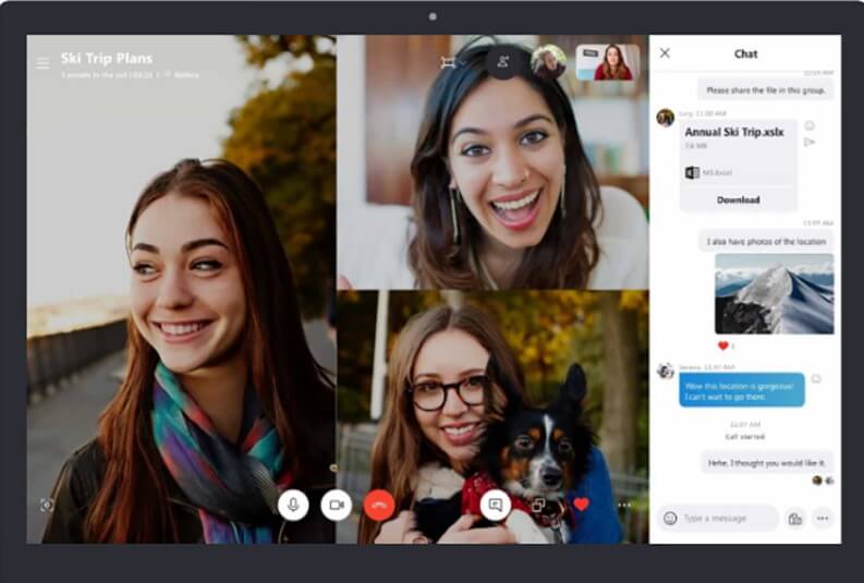 App per videochiamate di gruppo: Skype