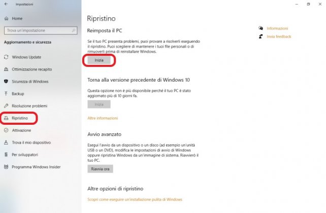 Tentativi Di Ripristino In Corso Windows 10