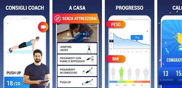 Esercizi a casa Senza attrezzature