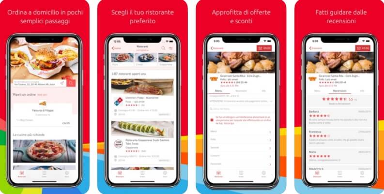 App per ordinare cibo Just Eat