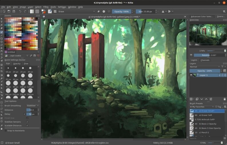 Alternative a Photoshop gratis: Krita