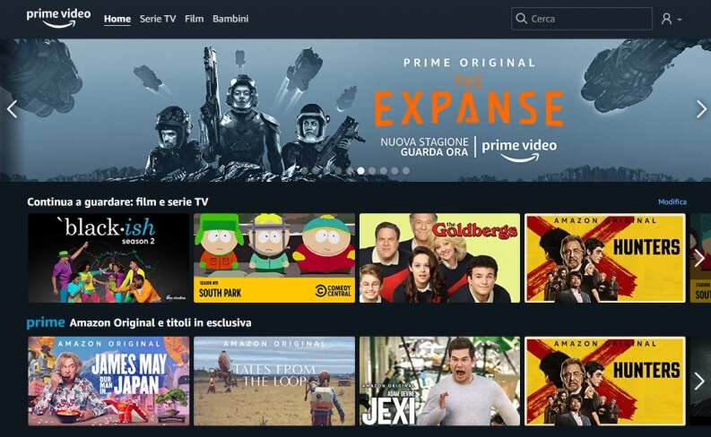 home page amazon prime video