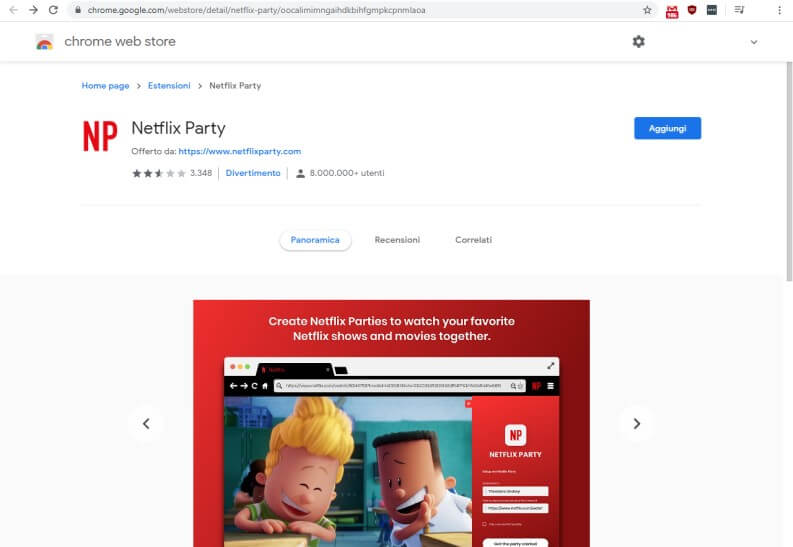 Installare Netflix Party