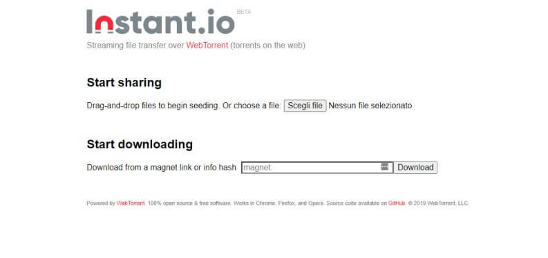 Scaricare Torrent con Instant.io
