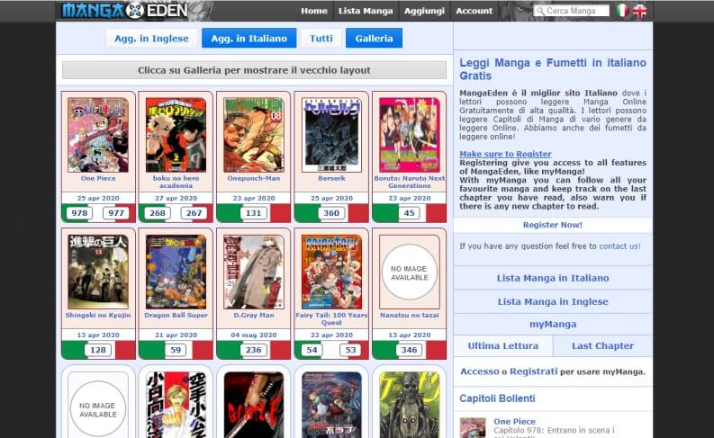 Miglior sito per leggere Manga italiano MangaEden