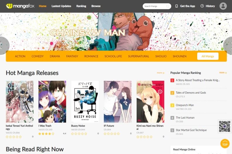 Migliori siti per scaricare e leggere Manga online: MangaFox