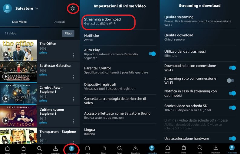 Scaricare video da Amazon Prime Video su mobile