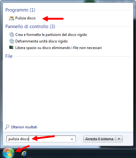 pulizia disco windows-7