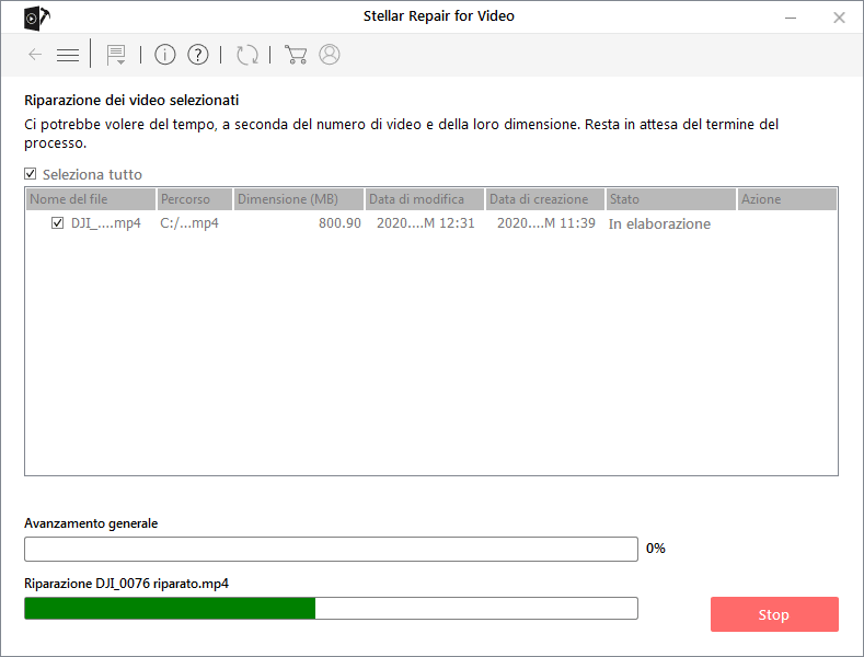 riparare file mp4