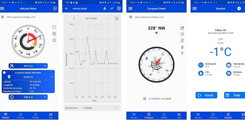 misura altitudine su Android