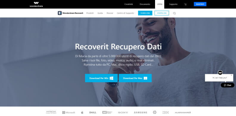 Wondershare Recoverit download per windows e mac