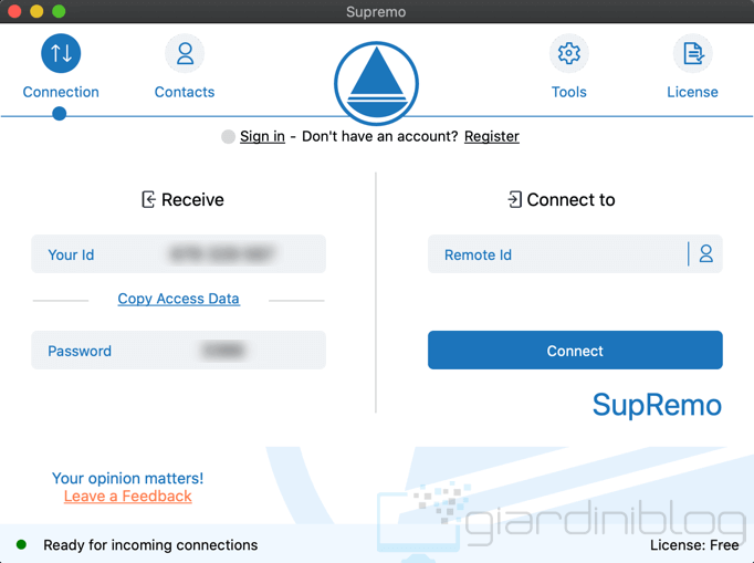 SupRemo Control Desktop Remoto MacOS