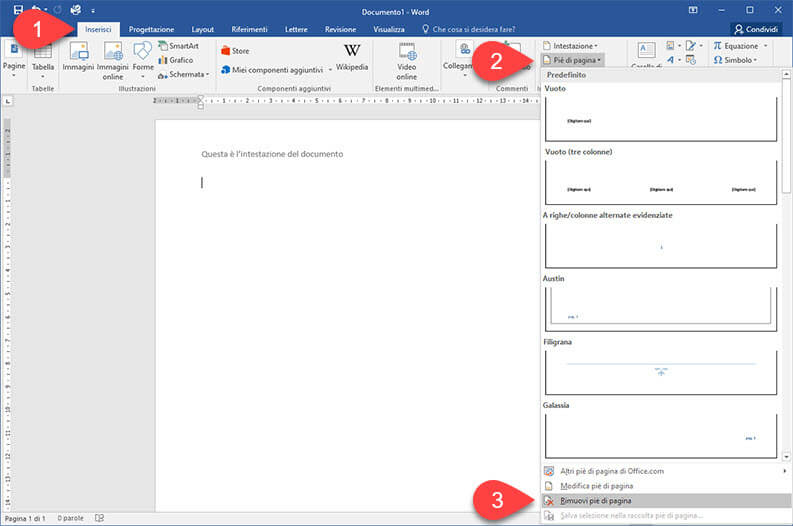 Come eliminare pagine su Word GiardiniBlog