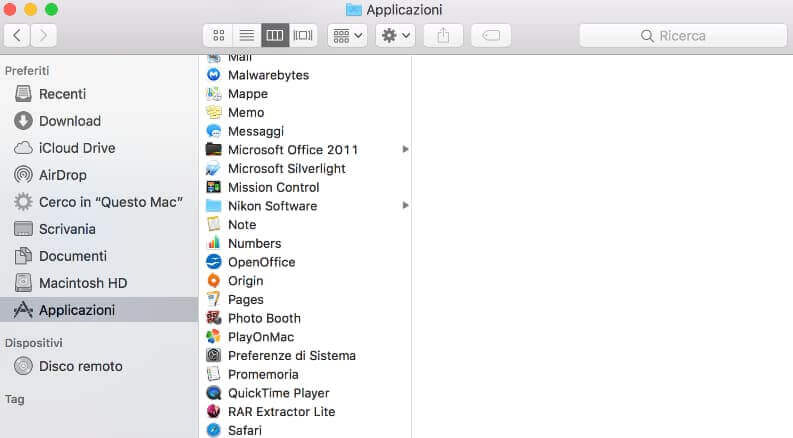 Disinstallare App Mac Con Finder Cestino