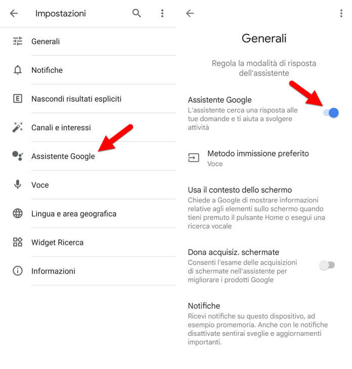 Come Disattivare Assistente Google