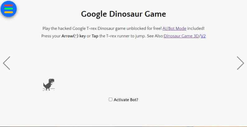Gioco Dinosauro di Google