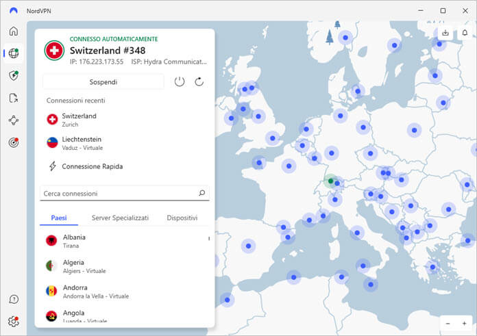 NordVPN Svizzera