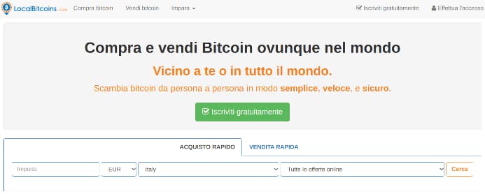 Cambiare Bitcoin In Euro Con Localbitcoins