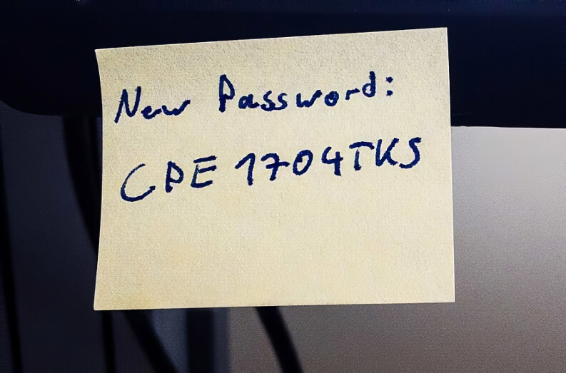 Password Su Post It