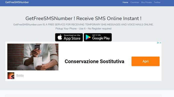 Free Receive SMS Online