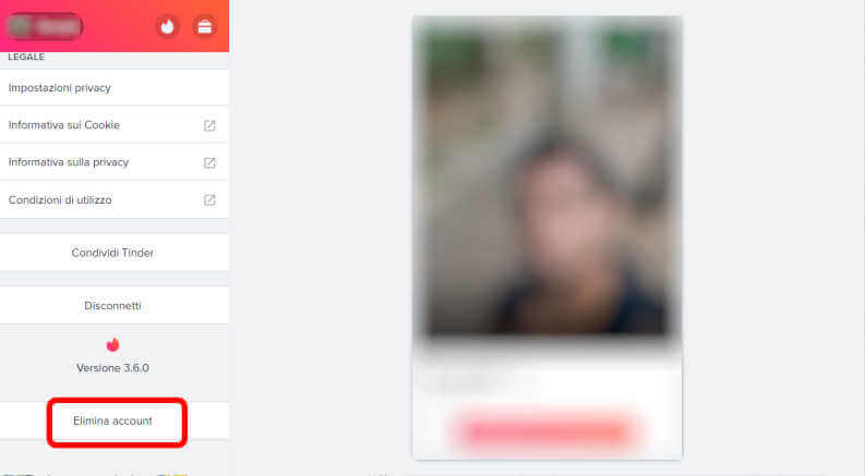 Eliminare Tinder Desktop