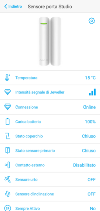 Sensore Porta Finestra Info
