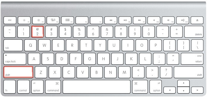 Come fare la chiocciola su Mac con tastiera americana