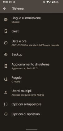 Opzioni Sviluppatore Android