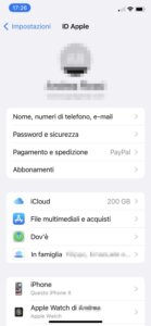 Spazio ICloud IPhone