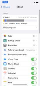 Spazio ICloud IPhone