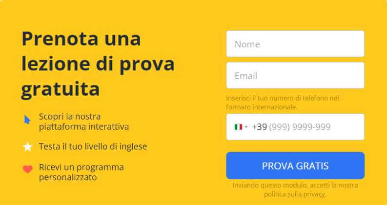 Lezione Gratuita Skyeng