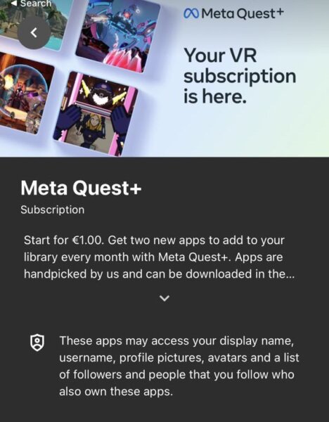 Meta Quest Plus Abbonamento