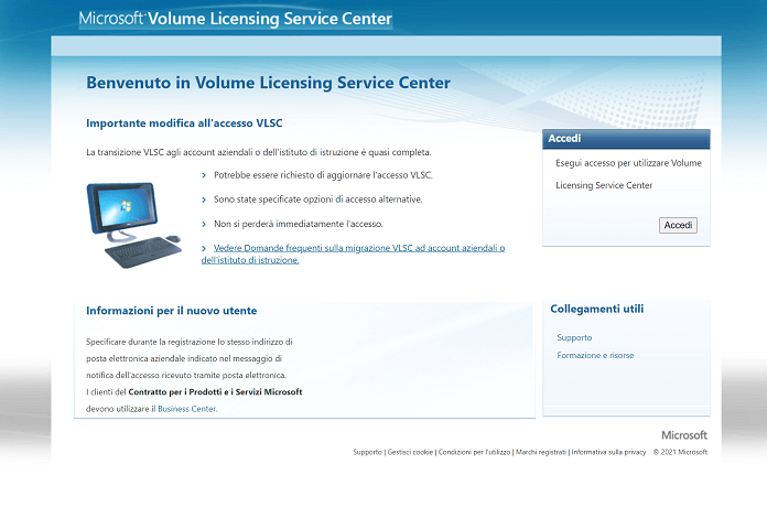 Microsoft Volume Licensing Service Center