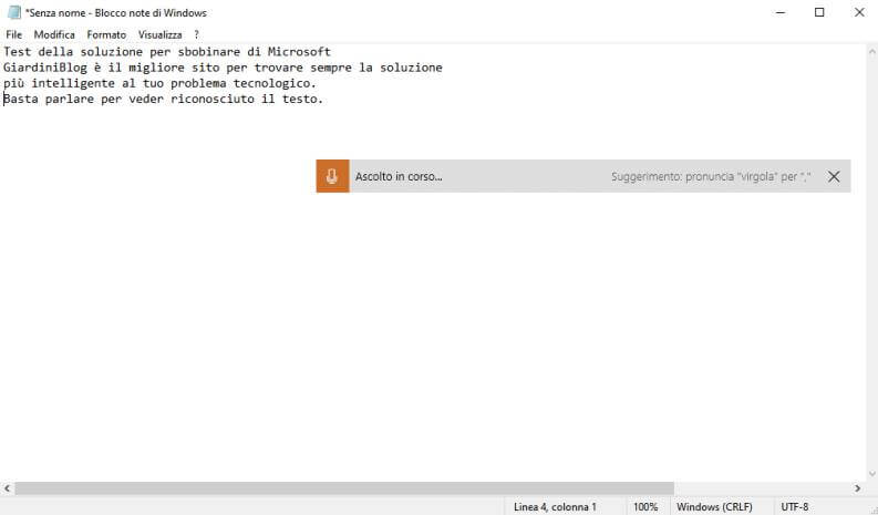 Sbobinare Con Dettatura Di Windows